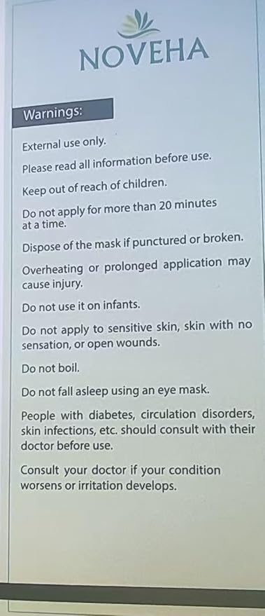 NOVEHA Ultra Warm Compress Eye Mask | Moist Hot Technology for Sensitive Dry Eyes- Microwave Activated - Relieves Stye or Pink Eye- Heat Water Procedure for Irritated Eyes and Eyelid Bumps