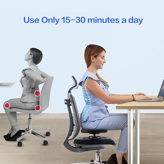 Balance Active Seat Posture Core Trainer | Improve Posture & Stability, Increase Back Muscle Strength While Sitting in Your Chair, Portable Exercise | Perfect Addition to Your Chair or Seating Setup