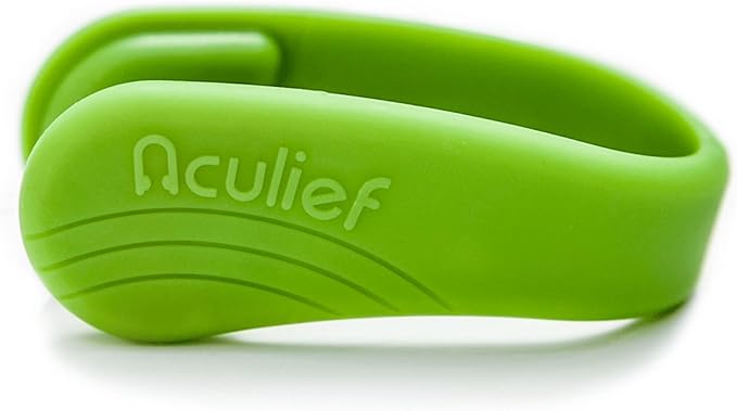 Aculief Hand Pressure Point Clip - Portable Stress-Management Tool & Acupressure Tool - Adjustable Fit for LI4 & Hand Acupressure - Green, Small