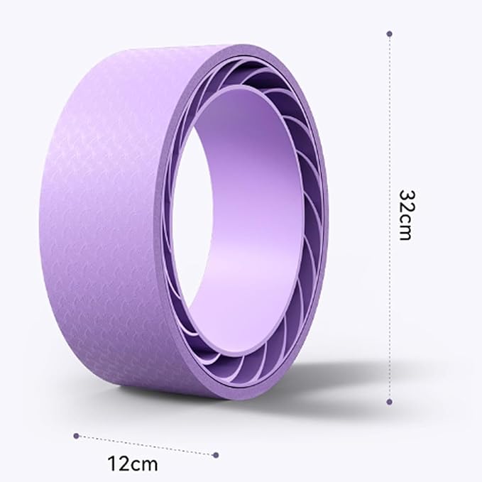 Curve magic wheel:Fit Prop Foam Padded Back Stretcher Wheel with Center Spine Cradle,Yoga Wheel for Improving Yoga Poses, Backbends Balance Stretching PainEssential high-value fitness tool