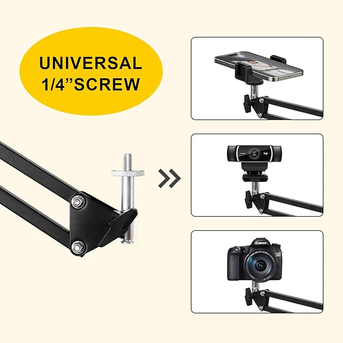 Yoobao 12" Ring Light with 81" Tripod Stand Folded Arm, Overhead Camera Mount Phone Holder with Casters, 3 Color Modes, LED Selfie Light for Video Recording Photography Live Streaming TikTok YouTube