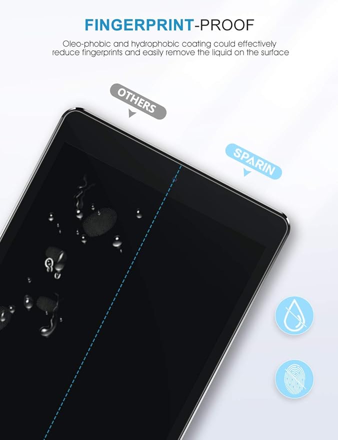 SPARIN 3 Pack Glass Screen Protector Compatible with iPad 6th 5th Generation 9.7 inch/iPad Air 2, Tempered Glass, Alignment Frame