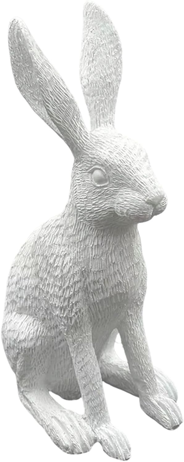 10.2 Inch Resin Garden Statues,Bunny Figurine Decorations for Lawn,Balcony-Yard Art Garden Patio Decor,Unique Housewarming Birthday Gifts for Women