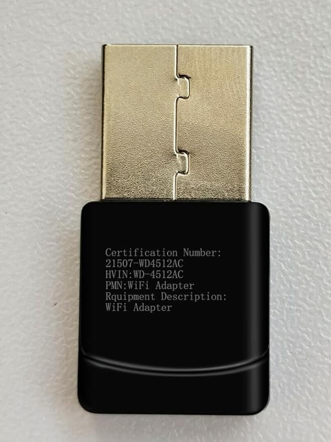 Free Driver 600Mbps USB WiFi Adapter, WiFi Dongle Dual Band 2.4/5GHz Wireless Network Adapter, Mini WiFi Receiver for PC/Laptop/Desktop,Supports Windows 11/10/8.1/8/7