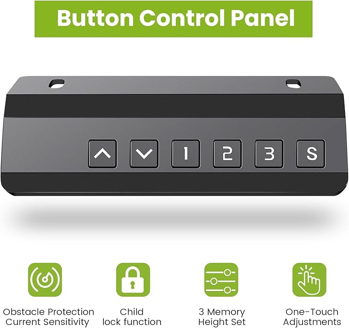 farexon Electric Standing Desk Legs, Adjustable Stand Up Desk Legs Dual-Beam Frame Workstation with Wheels, up to 71" x 32" Desktops, Ergonomic Table Base Workstation, Black Frame Only