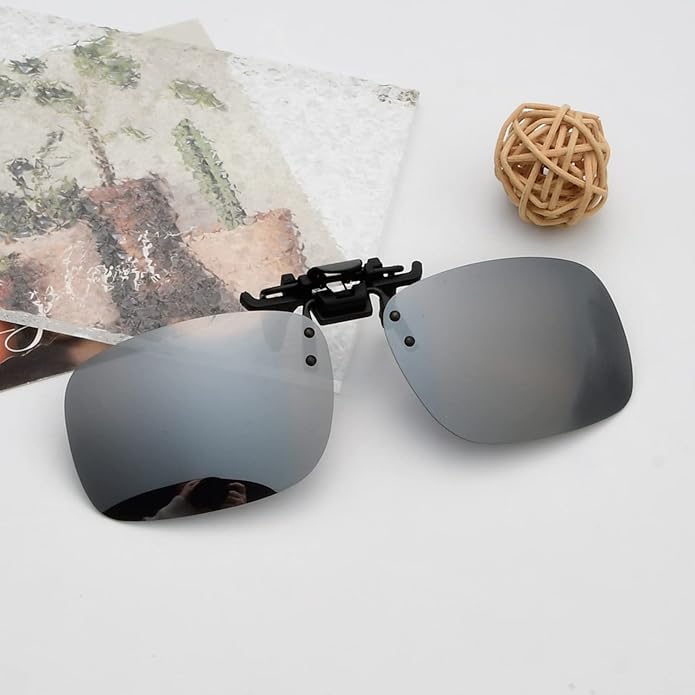 Eyekepper 4 Pack Flip-up Clip-On Sunglasses 59x39 MM Metal Wear Over Glasses