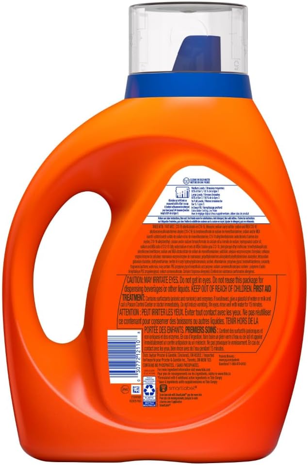 Tide Liquid Laundry Detergent, Original, 64 loads, 80 fl oz, HE Compatible (Packaging May Vary)