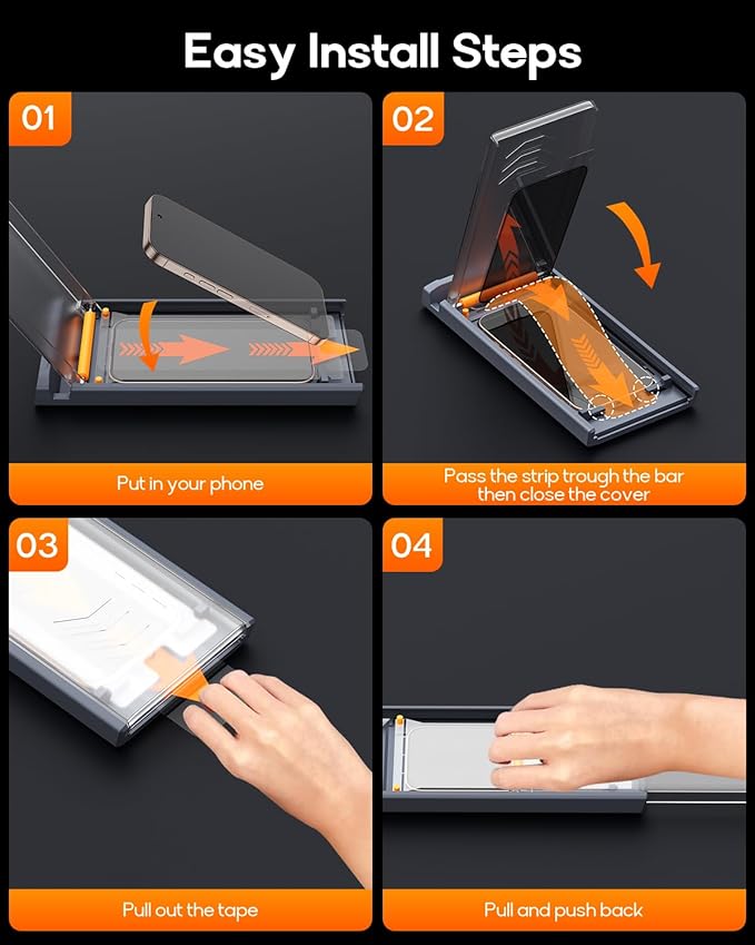 3 Pack for iPhone 14 Plus/iPhone 13 Pro Max Tempered Glass Privacy Screen Protector, Dust Free CABIN, Auto Positioning, Bubble Free, Privacy Protection, Easy Installation,9H+ Hardness