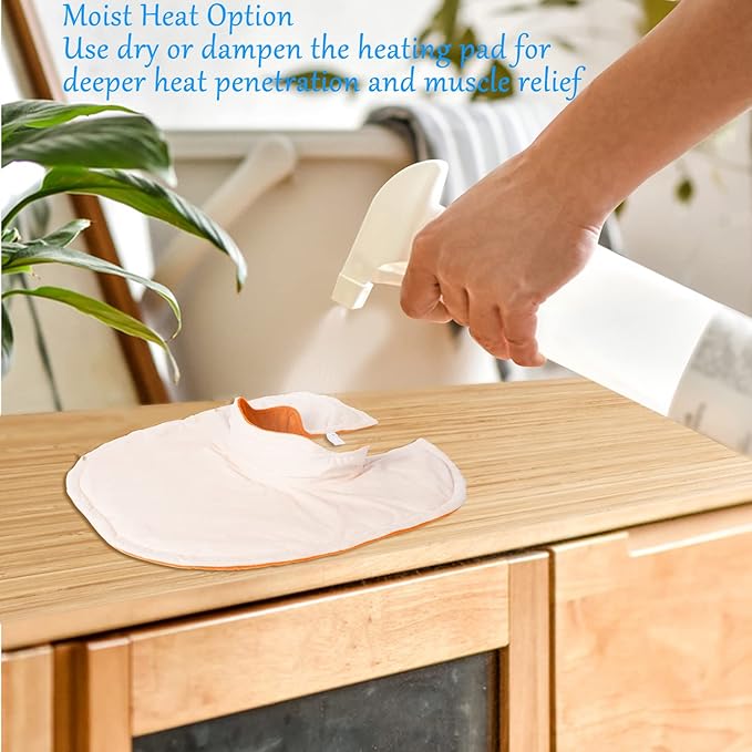 Heating Pad for Neck and Shoulders and Back, Weighted Electric Heat Pad for Pain Relief, Dry/Moist Heat Large Heated Wrap, 6 Heat Settings, 6 Auto-Off, Gifts for Women Men Mom Dad (Orange, XL)