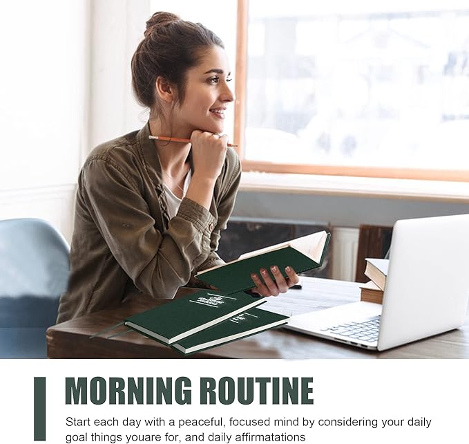 Gratitude Journal Daily Affirmations with Simple Guided Format-Undated Life Planner, Daily Planner, for You More Happiness, Positivity, Affirmation, Mindfulness&Self Care(Green)