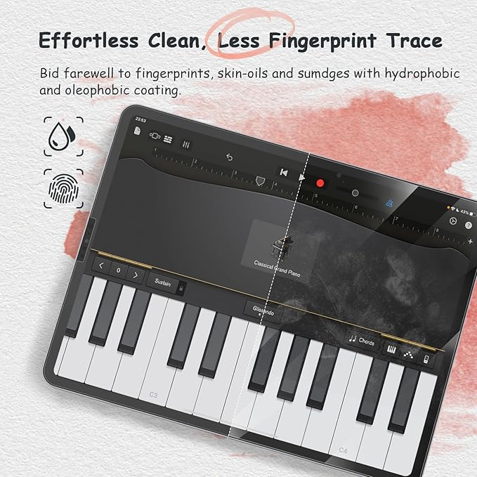 bersem 2 Pack Paperfeel Screen Protector Compatible with iPad Pro 12.9 Inch (2022 & 2021 & 2020 & 2018), iPad Pro 12.9 6th / 5th / 4th / 3rd Generation Matte PET Film for Drawing, Anti-Glare