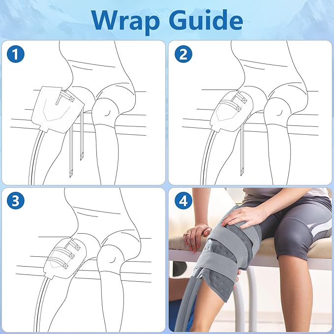 Ice Therapy Machine for Knee After Surgery, Cold Therapy Machine with 6 Timer Modes, 12H Cooling, Leak-Proof Design, Skin-Friendly Ice Pad,Cryotherapy Machine for Injury Relief