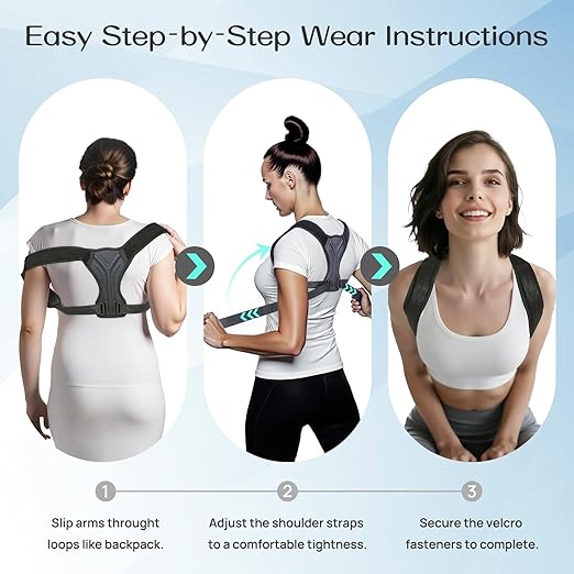 Upper Back Brace Posture Corrector For Women & Men,Back Straightener Posture Corrector For Men, Shoulder Support For Kyphosis,Slouching & Dowagers Hump
