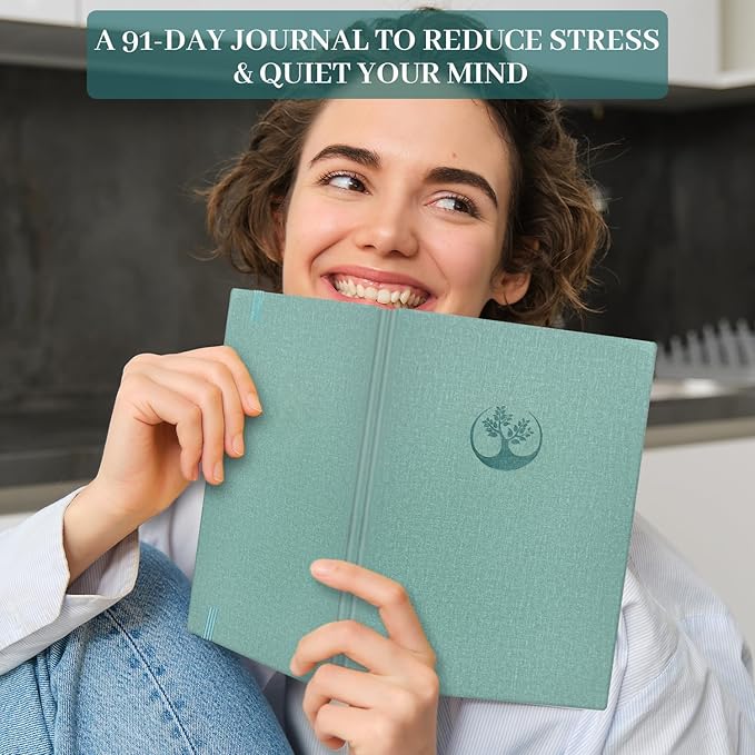 Mental Health & Anxiety Journal, 91 Days Mood Tracker Journal for Mindfulness, Self Care & Stress Relief, Guided CBT Journal with Mental Health Coloring Book Pages & Dream Diary to Record, Wellness Gifts for Women Men