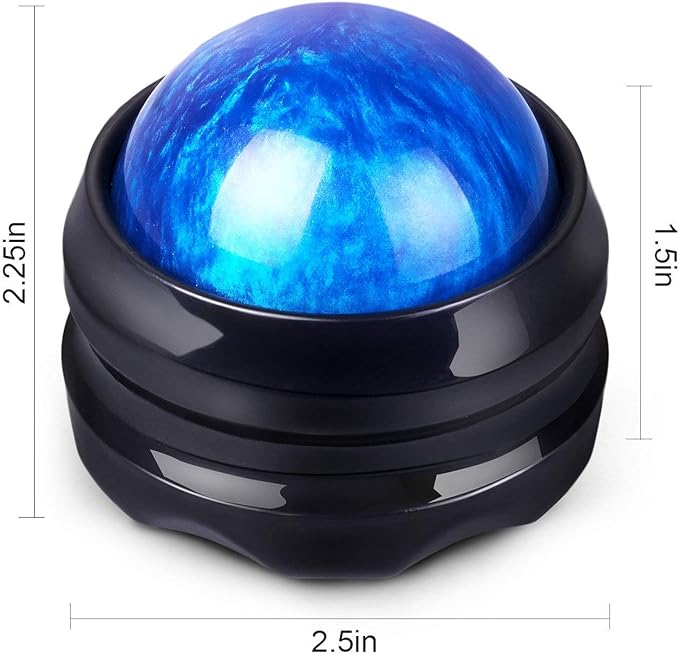 Solacium Manual Massage Roller Ball - Massager and Therapy Tool for Sore Muscles, Shoulders, Arms, Neck, Back, Feet, Body, Deep Tissue, Stiffness, Joint Pain, Stress Relief