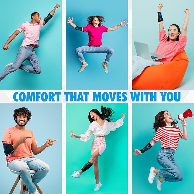 Perfect Remedy Freeze Sleeve - Hot & Cold Arm Ice Pack Wrap Compression - Tennis Elbow Cold Pack Compression for Support in Injuries - Ice Sleeve for Knee, Elbow (Large-X Large)