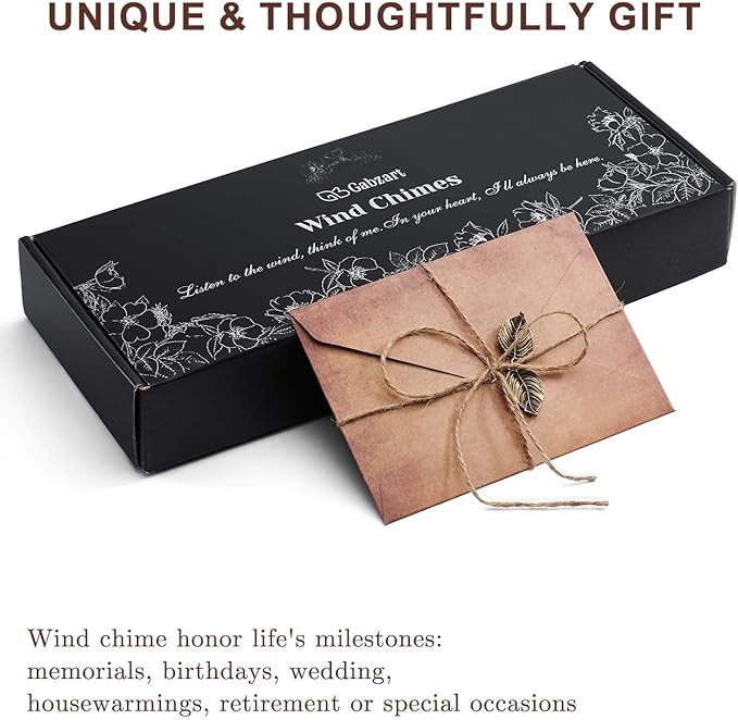 Wind Chimes for Outside, Vintage Deer Deep Tone Wind Chime Outdoor Clearance, Patio Porch Balcony Decoration, Garden Hanging Decor Gifts for Women Mom Grandma (32" Deer)