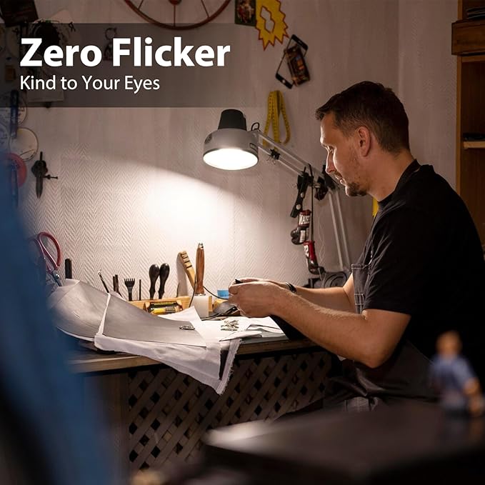 dalattin 4 Pack LED Bulbs Daylight White 5000K, 100 Watt Equivalent A19 Standard Bulbs, E26 Base, 1500 LM, Efficient 15W Energy Saving, Non-Dimmable, 80+ CRI, 120V, UL Listed, for Living Room, Office