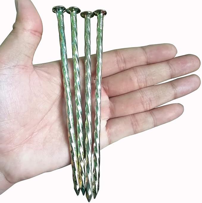 Metal Turf Stakes 70 Pcs 6-Inch Landscape Stakes, Spiral Galvanized Landscape Spikes, Garden Nails for Artificial Turf, Paver Edging, Weed Barrier, Lawn Edging,Carpentry and More