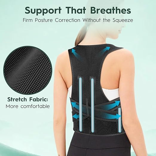 Back Brace Posture Corrector For Men and Women - Bionic System Posture Correctors, Adjustable Full Brace, Shoulder Back Straightener, Neck, Upper And Lower Pain Relief