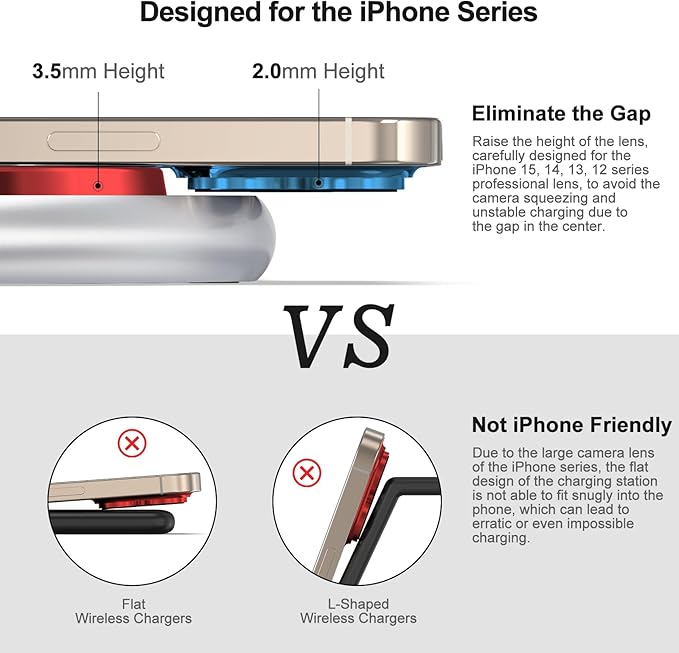 3 in 1 Charging Station for Apple Devices, Faster Mag-Safe Charger Stand, Magnetic Wireless Charger Station for iPhone 17 16 15 14 13 12 Pro Max Plus, Apple Watch iwacth & AirPods, Adjustable Angle