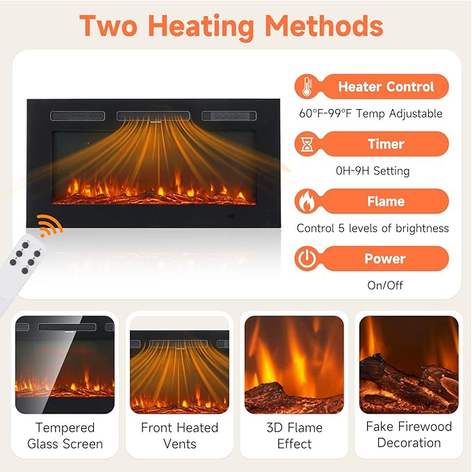 Luxury 70" Fluted Fireplace TV Stand, Modern Chic Entertainment Center for TVs Up to 80", TV Console for Living Room, White Media Cabinet with Storage,70 Inch