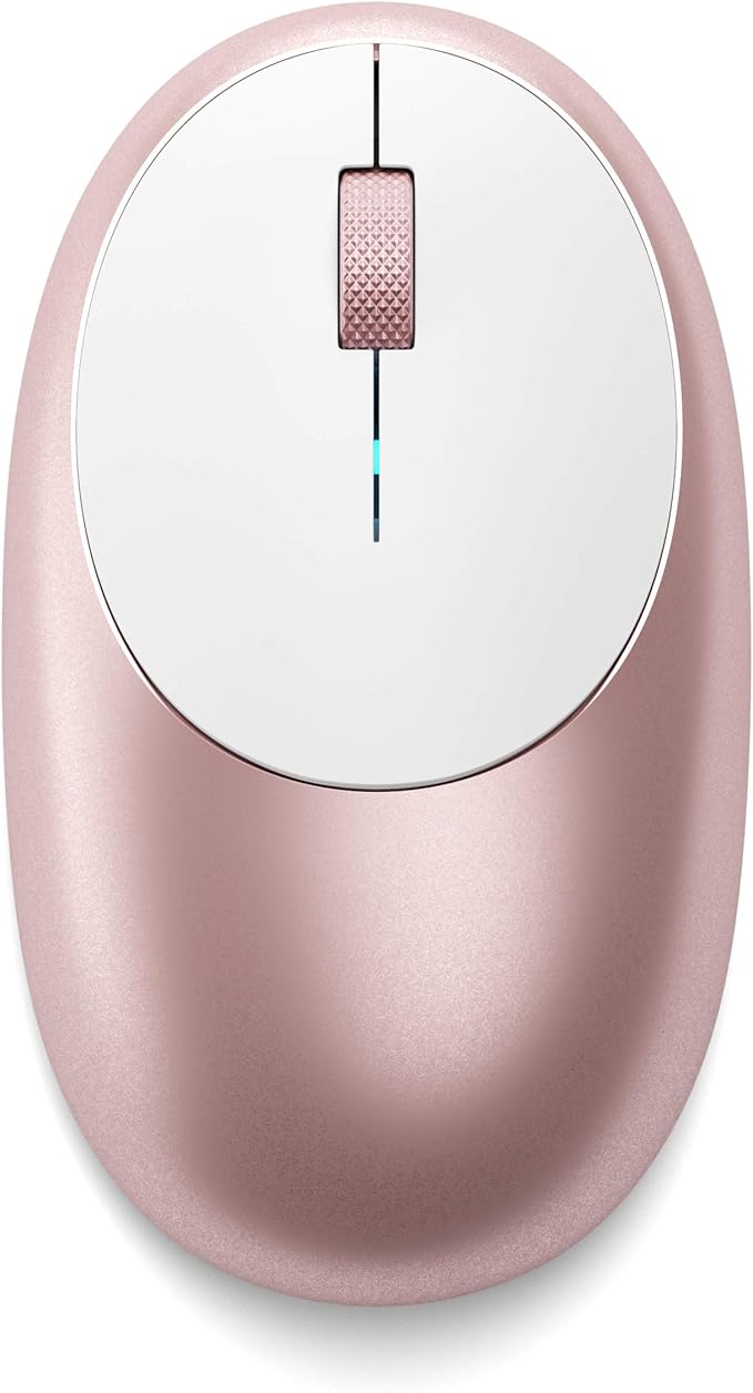 Satechi M1 Wireless Bluetooth Mouse, USB-C Rechargeable, Compact & Portable, for MacBook Air/Pro M4, iPad Air/Pro M4/M3, iPad mini, Mac mini, iMac & Windows - Rose Gold