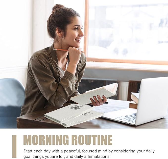 Gratitude Journal Daily Affirmations with Simple Guided Format-Undated Life Planner, Daily Planner, for You More Happiness, Positivity, Affirmation, Mindfulness&Self Care(White)