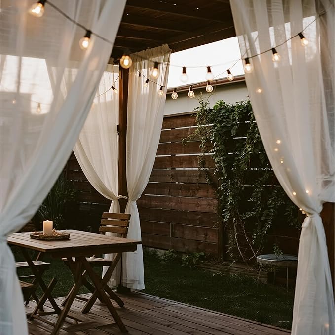 RTTY Outdoor String Lights 100ft, G40 Led Patio Globe Lights with 52pcs Bulbs,Shatterproof Waterproof Connectable Outside Hanging for Porch Cafe Bistro Backyard Gazebo Balcony Deck Party