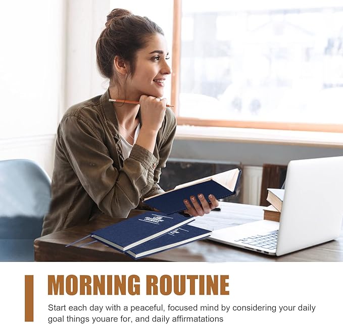 Gratitude Journal Daily Affirmations with Simple Guided Format-Undated Life Planner, Daily Planner, for You More Happiness, Positivity, Affirmation, Mindfulness&Self Care(Deep Blue)