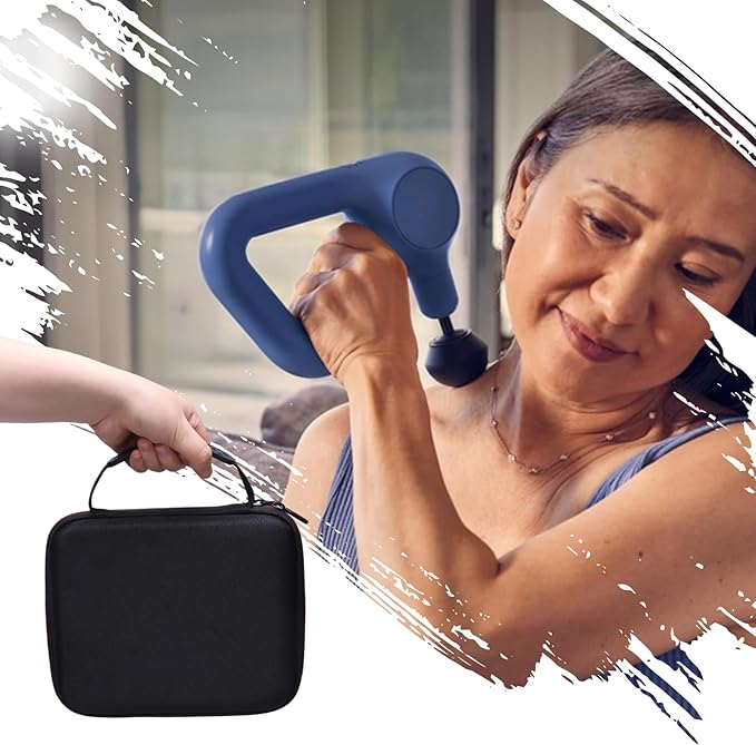 XANAD Massage Gun Case Compatible with TheraGun Relief Handheld Percussion Massage Gun,Massage Neck/Back/Leg/Shoulder,Black-Inside: 8.3"x6.9"x2.4"(Case Only)