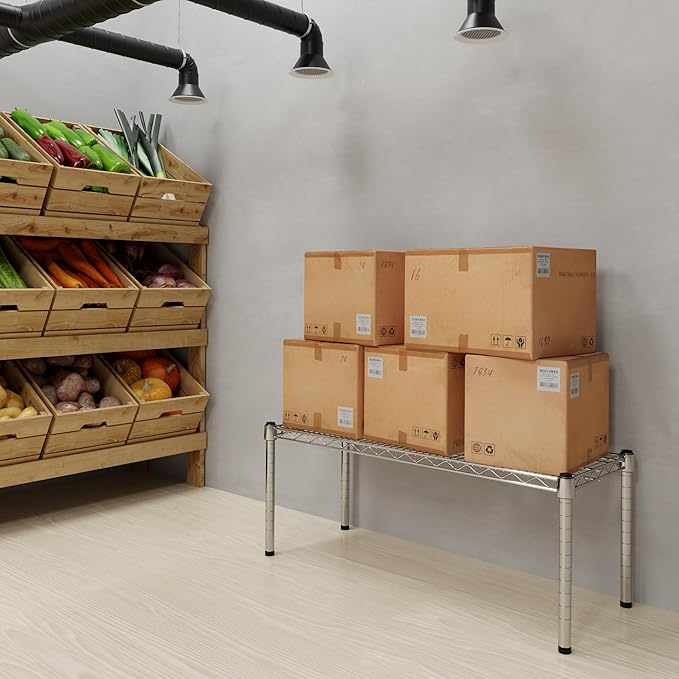 14" Deep x 36" Wide x 14" Height Wire Shelving Kit | 1-Tier | NSF Commercial Storage Rack Unit