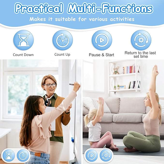 Visual Timer for Kids, 99 Minute Digital Cute Kids Visual Timer Classroom Timer for Homeschool Supplies Study Teaching Time Management Tool Countdown Timer