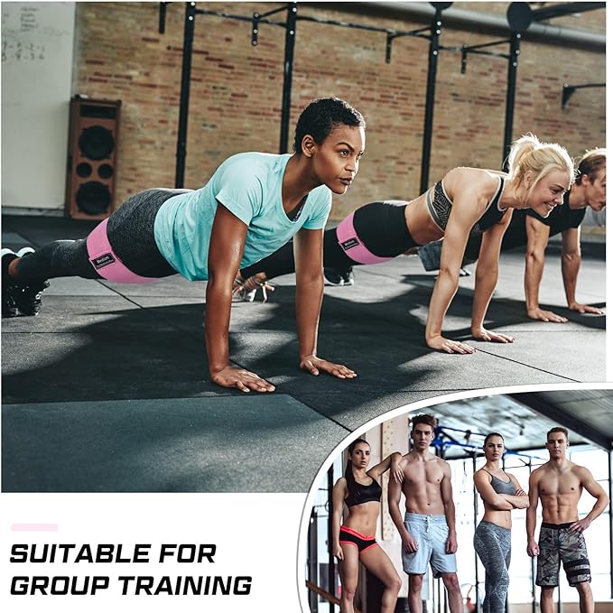 24 Pcs Fabric Resistance Bands for Working Out Strength Exercise Bands for Women Men Resistance Loop for Legs and Butt, Yoga, Pilates, Rehab, Fitness and Home