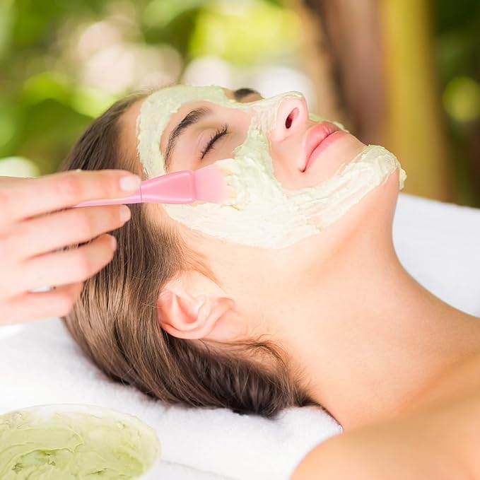 4 Pcs Silicone Face Mask Applicator,Silicone Mask Brush,Soft Face Masks Applicator for Mud,Clay and Spa Treatments, Ideal for Home Facial Care, Beauty Salons