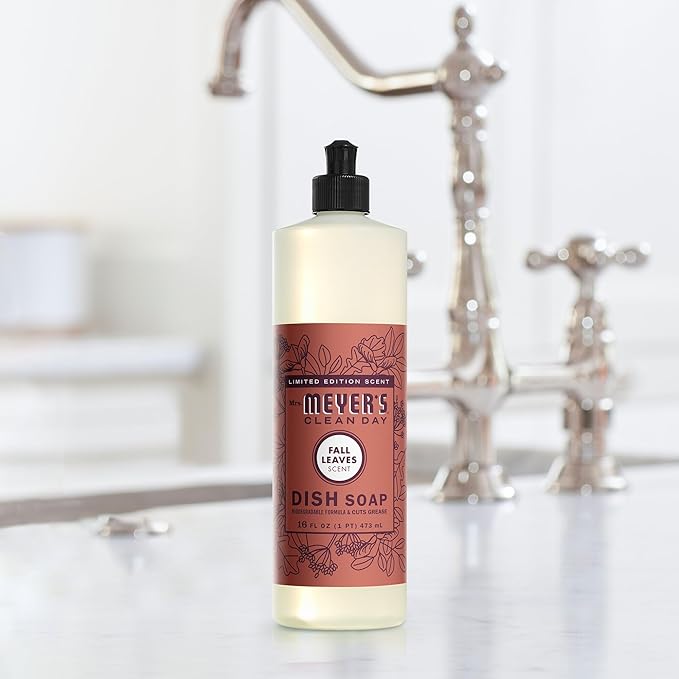 Mrs. MEYER'S CLEAN DAY Dish Soap, Fall Leaves Scent, 16 fl oz (Pack of 3)