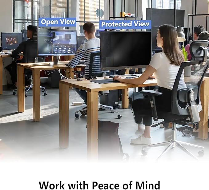 Hanging Computer Privacy Screen Protector Shield Compatible for 21.5/22 Inch Widescreen Desktop Monitor - Anti Glare & Blue Light Filter - Hanging Design for Easy On/Off