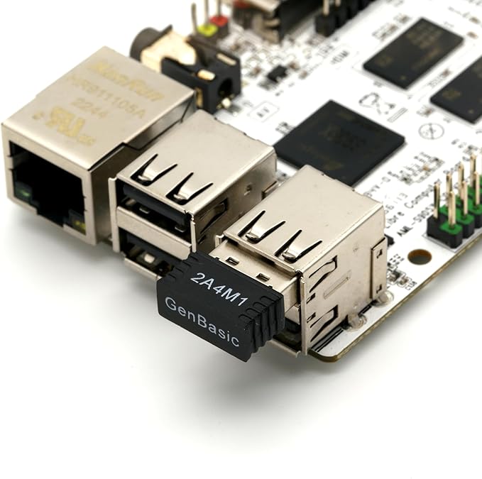 WiFi 4 USB Nano Wireless Network Dongle Adapter for Linux (Black)