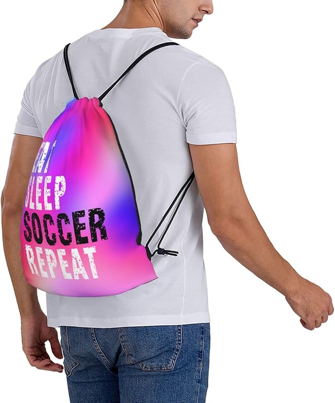 Gymnastics Drawstring Backpack Light Gym String Bag Pink Water Resistant Sackpack Sport Yoga Daypack For Womens Mens