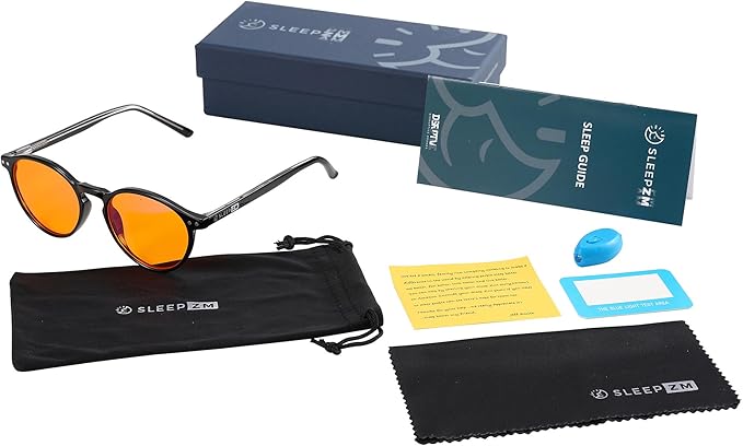 100% Blue Light Blocking Glasses - Women + Men - Better Sleep - Anti Eye Strain Protection - Computer Screens Gaming