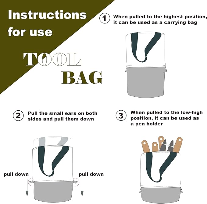 SUMIO 6-Piece Gardening Hand Tool Set – Includes Trowel, Transplanter, Cultivator, Lever Weeder, Bypass Pruner & Storage Bag – Garden Tools Kit for Planting, Weeding, and Pruning (Gray)