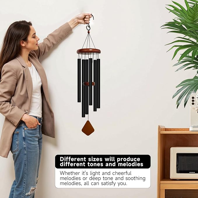 32'' Wind Chimes for Outside, Aluminium Metal Wind Chimes, Relaxing Soothing Wind Chime Outdoor, Decoration for Garden, Patio, Yard, Home, Gift for Mother's Day, Birthday(Rhombus)