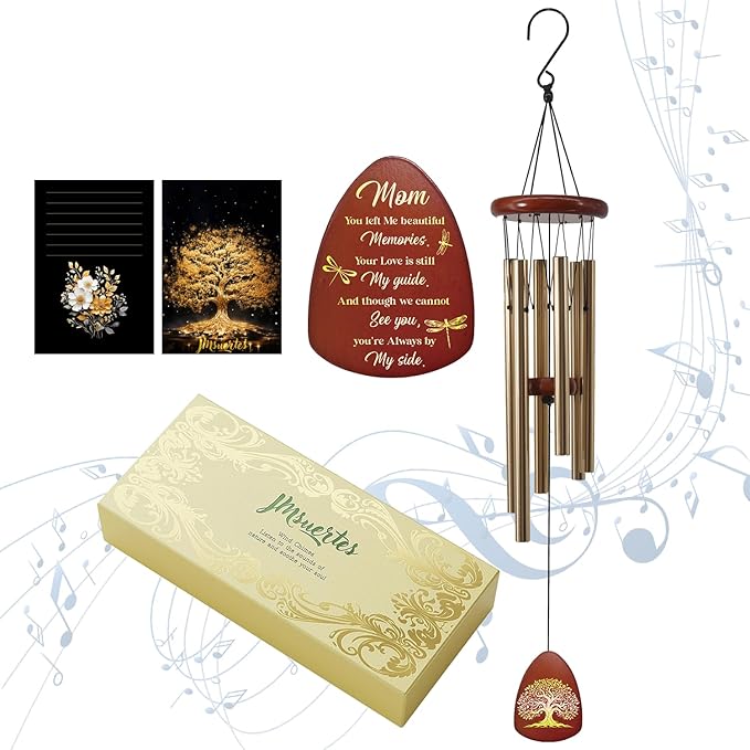 Memorial Gifts for Loss of Mom - Loss of a Mother Sympathy Gifts, Memorial Wind Chimes,Bereavement Gifts,in Memory of Loved One Gifts