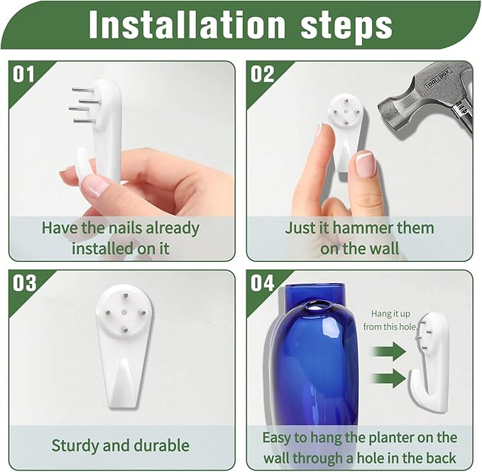 Wall Hanging Planter Propagation Station for Indoor Plants Glass Vase Air Plant Holder for Bathroom Living Room