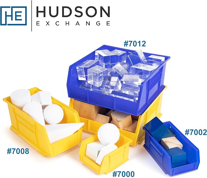 Hudson Exchange 9-1/2" x 6" x 5" Plastic Stackable Storage Bin and Hanging Container (Yellow, 1 Pack)