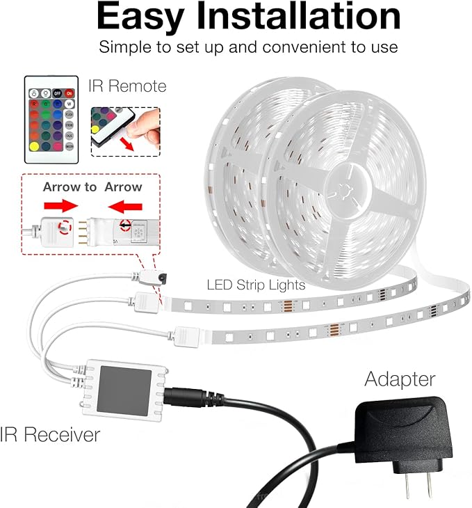 DAYBETTER RGB Led Light Strips Kit Compatible with Alexa and Google Assistant, Smart WiFi Led Strip Lights for Bedroom, Room, Decor, Kitchen, Home Party Decoration (200FT)