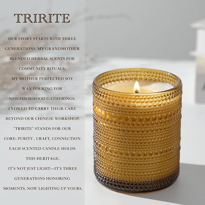 Apple & Cinnamon Scented Candle, Large Jar Aromatherapy Candle Over 60 Hours of Burn Time, Candles for Home Scented Fall Decor Home Fragrance Perfect for Gifting