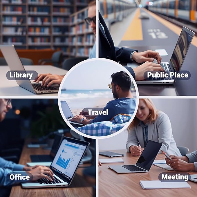 Magnetic Privacy Screen Protector MacBook Pro 14 Inch 2021-2024 M1/M2/M3/M4/Pro/Max, Anti-Blue Light Anti-Scratch Anti-Glare Eye Protection Removable Laptop Screen Filter Shield