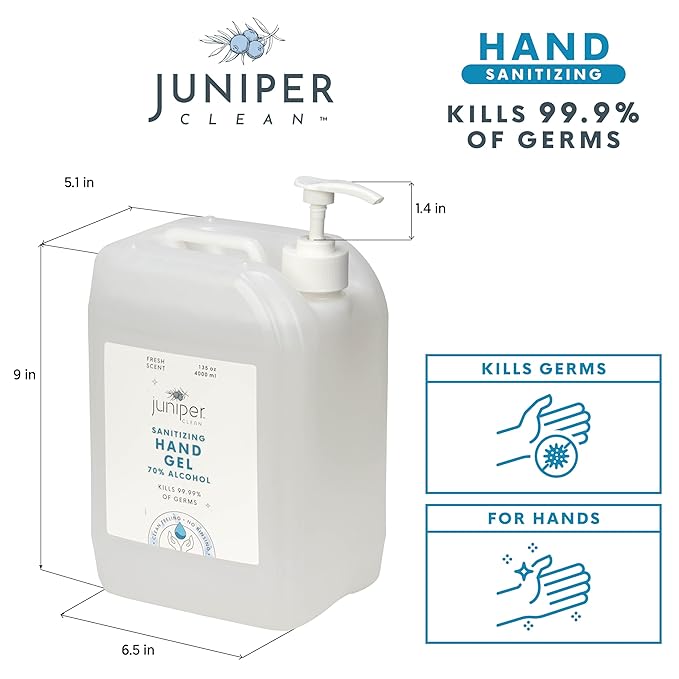 Hand Sanitizer Gel with 70% Alcohol 1.06 Gallon with Pump