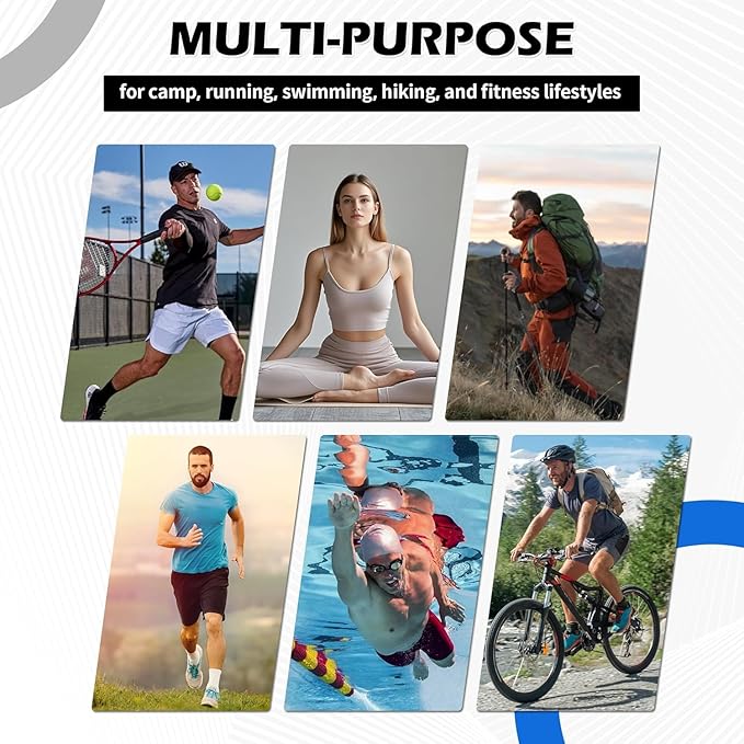 HOMERHYME Microfiber Towels, 10 Pack Grey Towel Set for Home Gym, 16 x 27 Inch Quick Dry Hand Towels, Absorbent Towels for Yoga Fitness Workout Travel Sweat Camping, Gym Accessories for Women Men